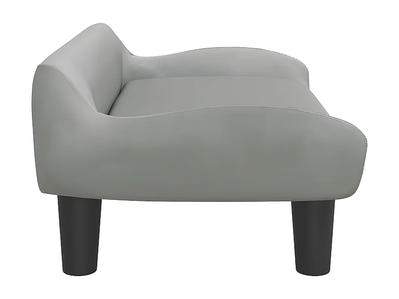 Cama para cães 70x40x24 cm veludo cinzento-claro PT835314