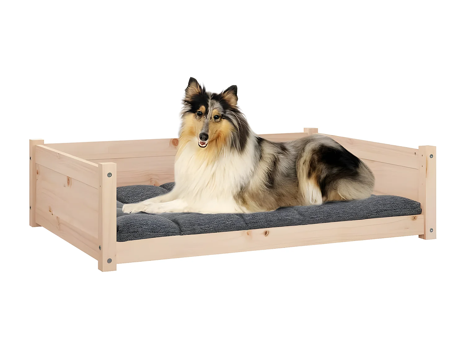 Cama para cães 95,5x65,5x28 cm madeira de pinho maciça PT370165