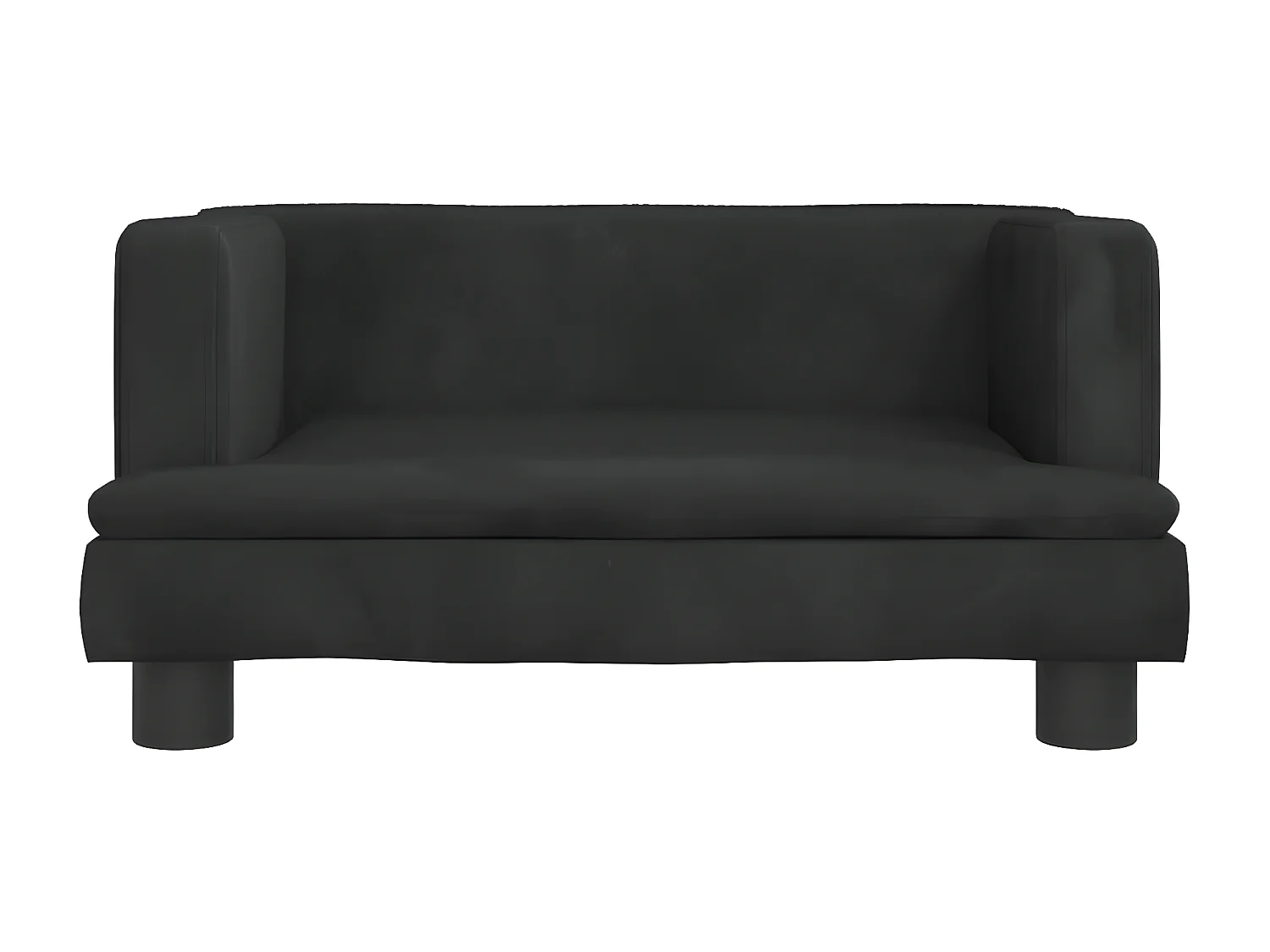 Cama para perros de terciopelo negro 60x40x30 cm ES629270