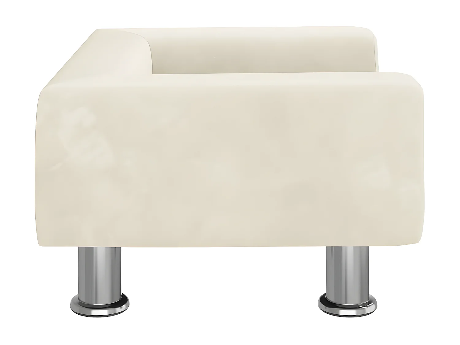 Canapé pour chien crème 50x40x26,5 cm velours RG3Q74383