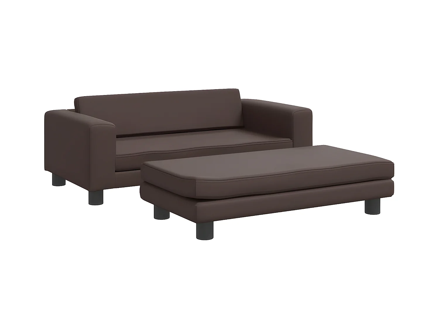 Canapé pour chien avec extension marron 100x50x30 cm similicuir RG3Q40573
