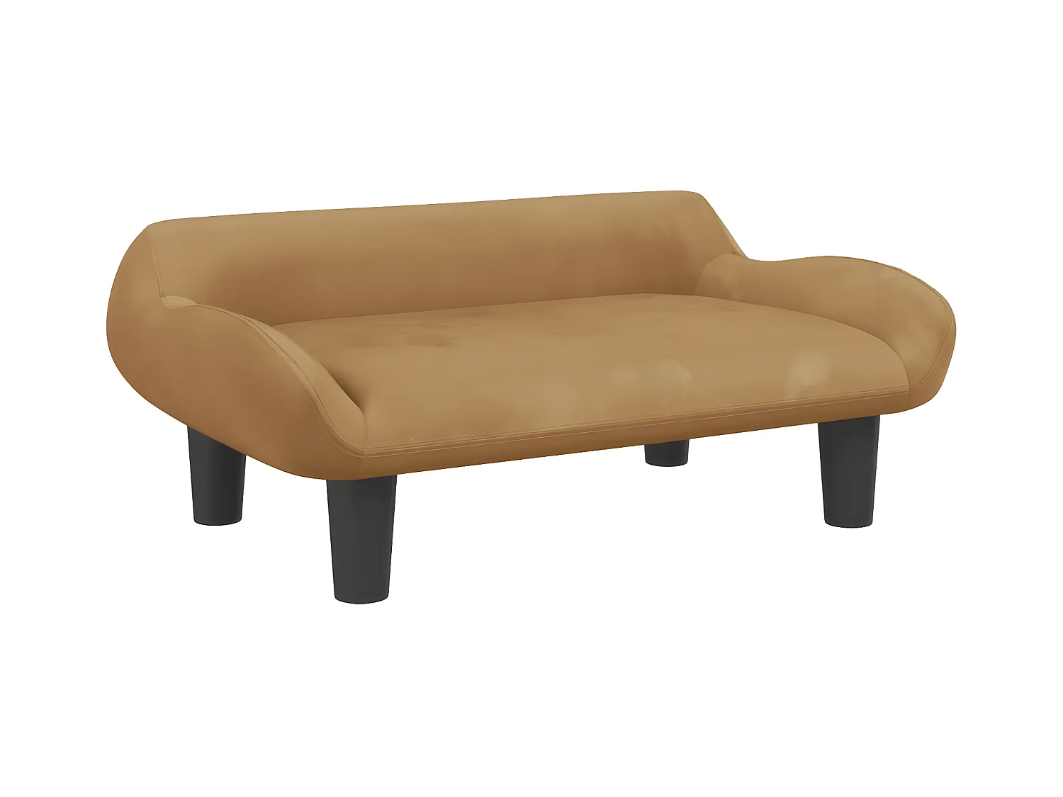 Canapé pour chien marron 70x40x24 cm velours RG3Q66096