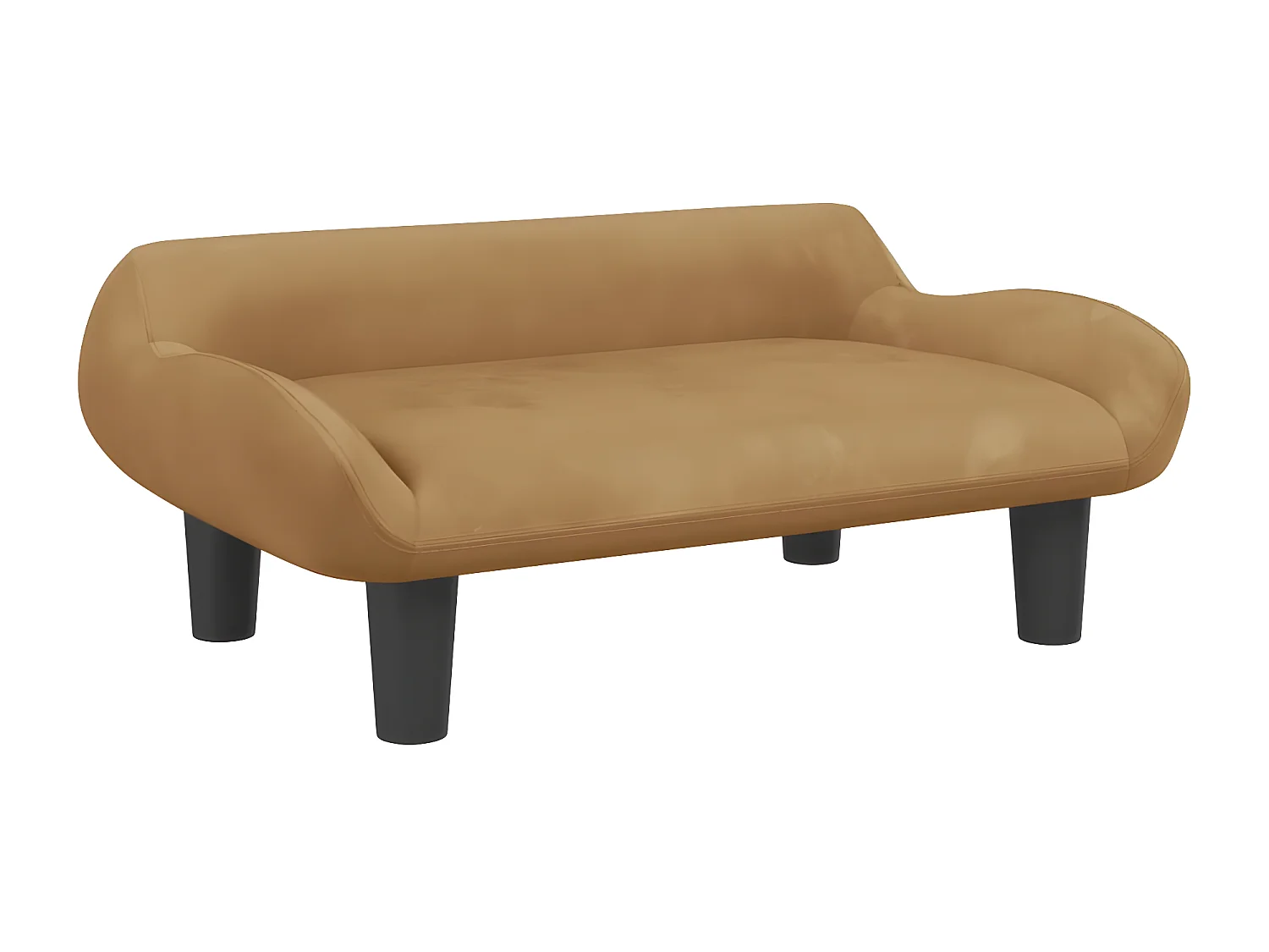 Cama para cães 70x40x24 cm veludo castanho PT503175