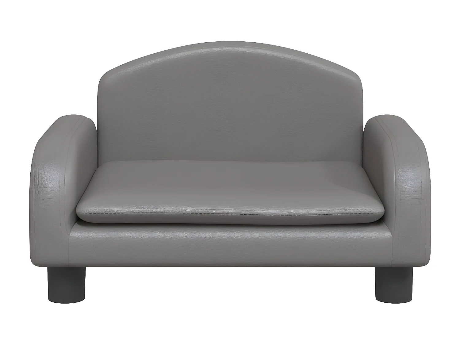 Cama para cães 50x40x30 cm couro artificial cinzento PT931308