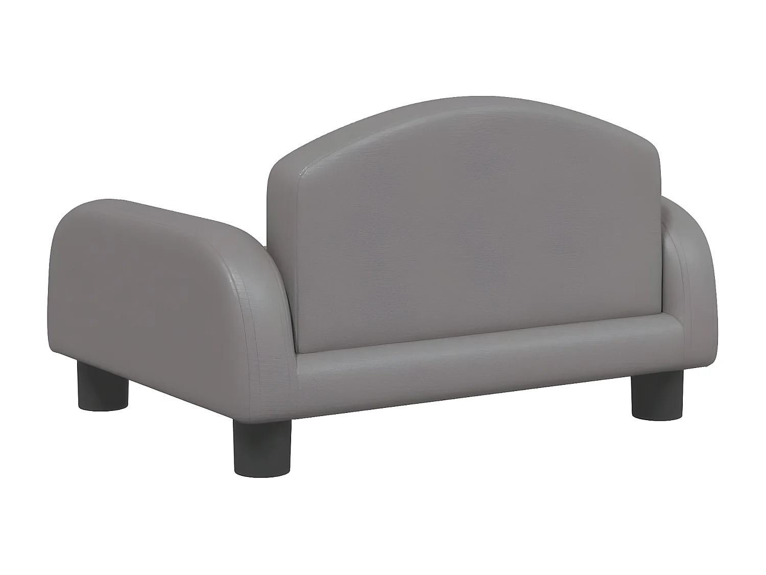 Cama para cães 50x40x30 cm couro artificial cinzento PT931308