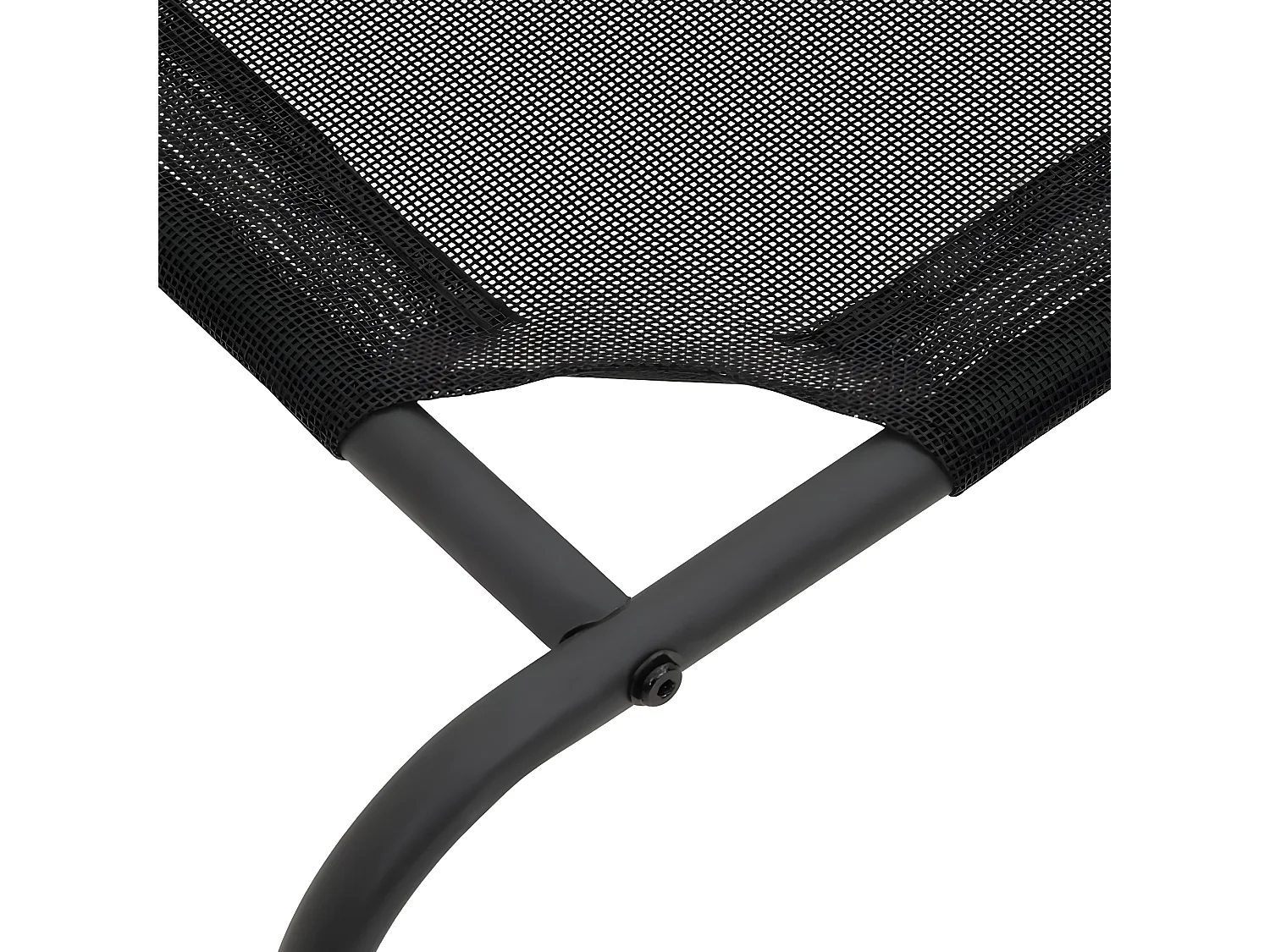 Cama de perro elevada negra textilene L ES109975