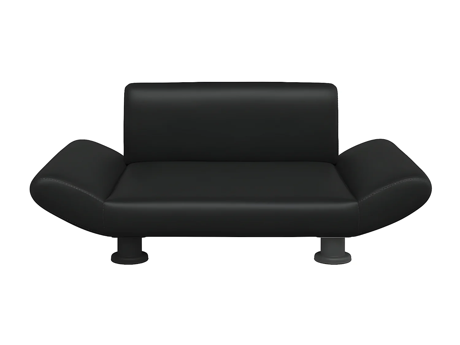 Cama para cães 70x45x28 cm couro artificial preto PT937912