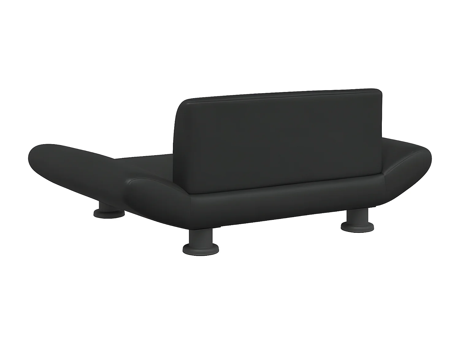 Cama para cães 70x45x28 cm couro artificial preto PT937912