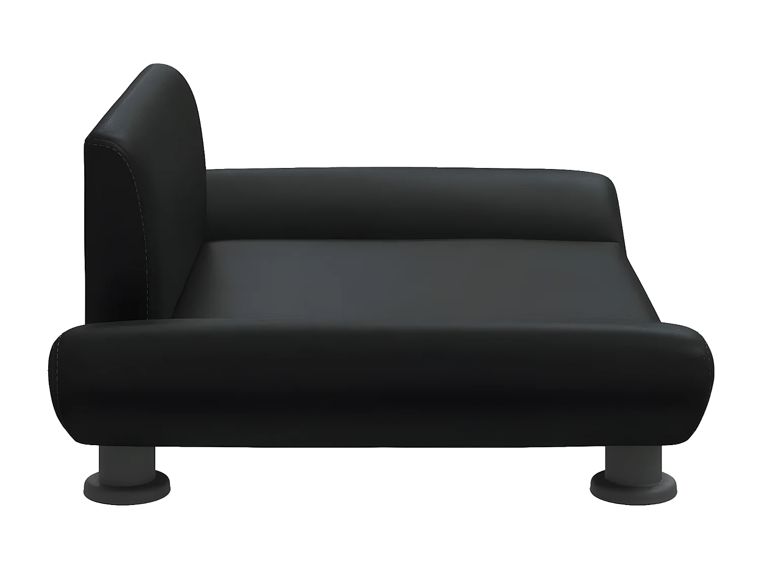 Cama para cães 70x45x28 cm couro artificial preto PT937912