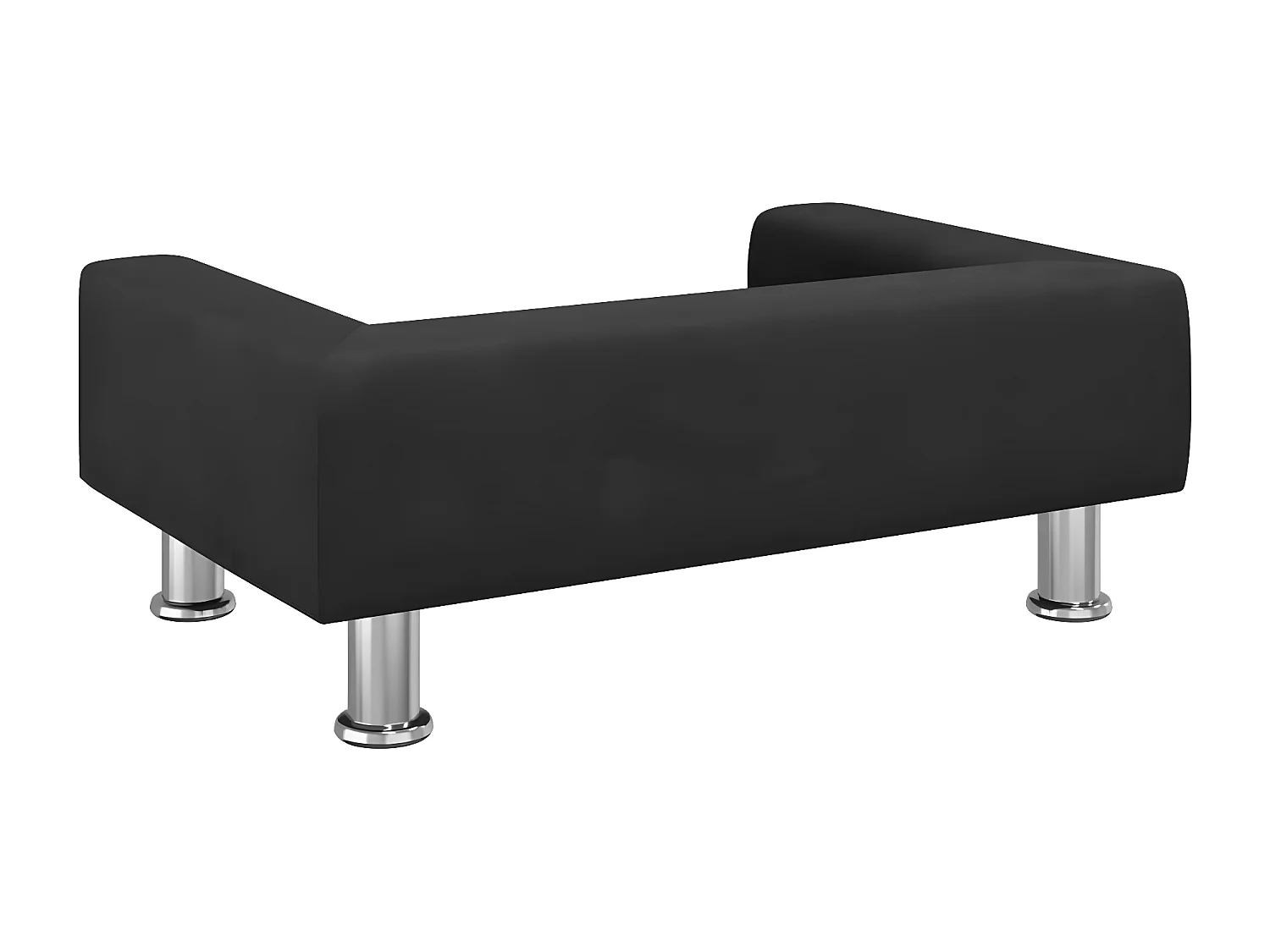 Canapé pour chien noir 70x45x26,5 cm velours RG3Q50893