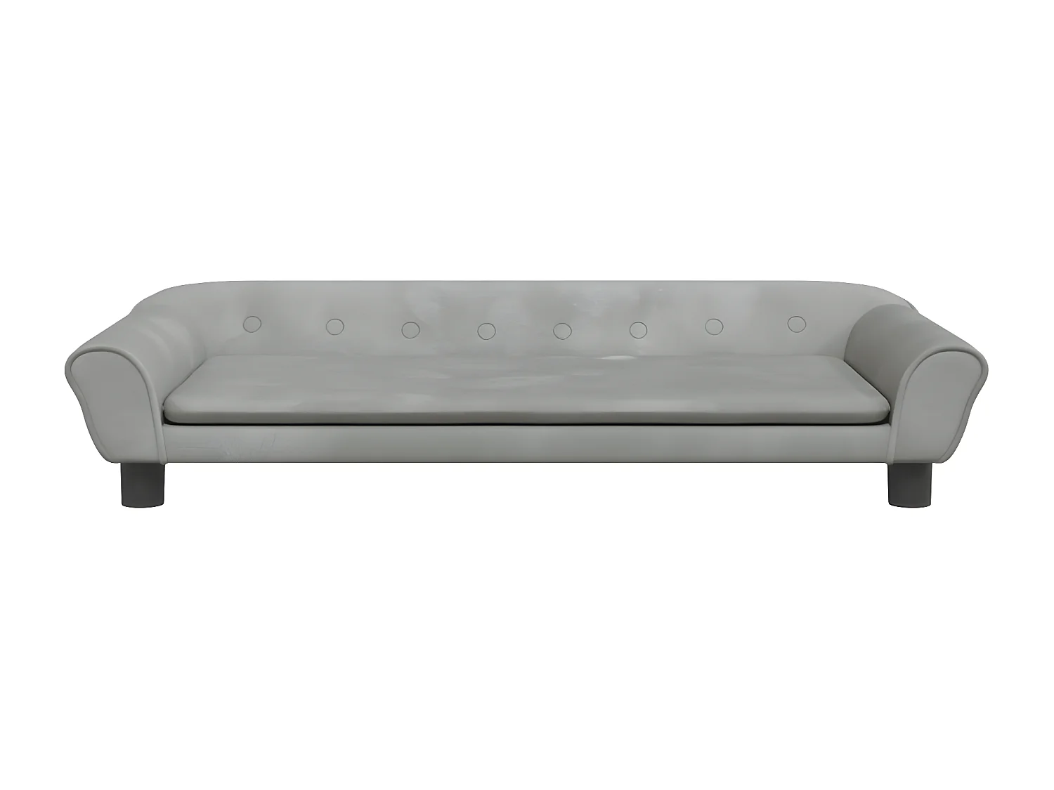 Cama para cães 100x50x21 cm veludo cinzento-claro PT211794