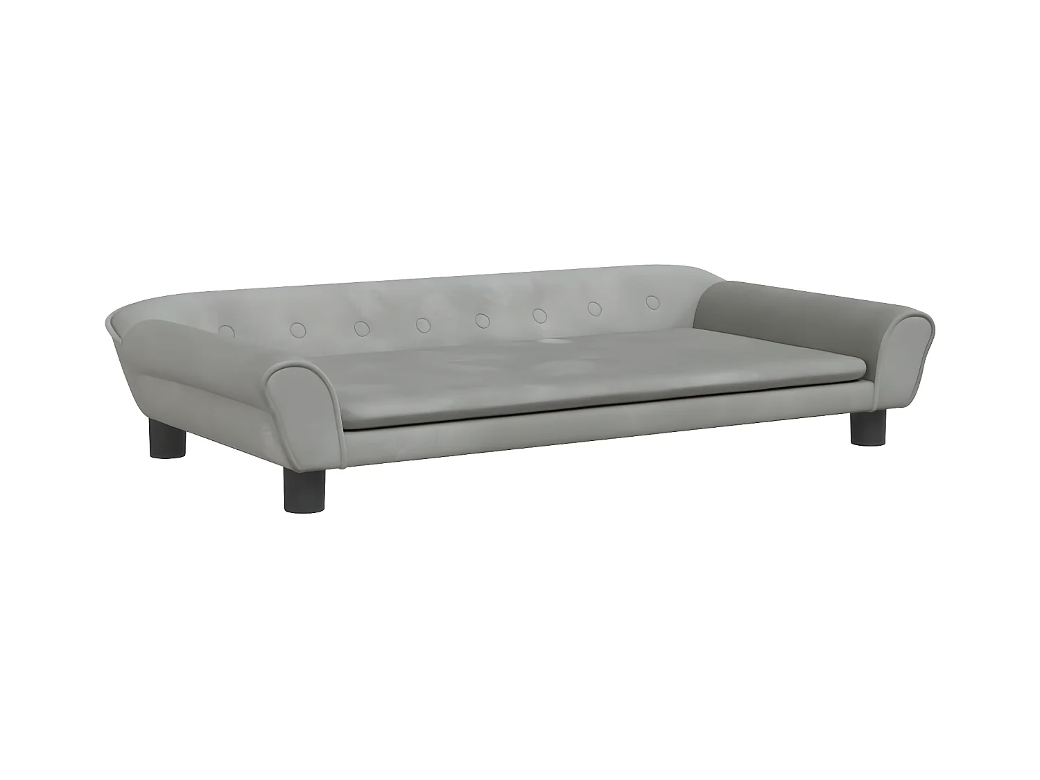 Canapé pour chien gris clair 100x50x21 cm velours RG3Q39942