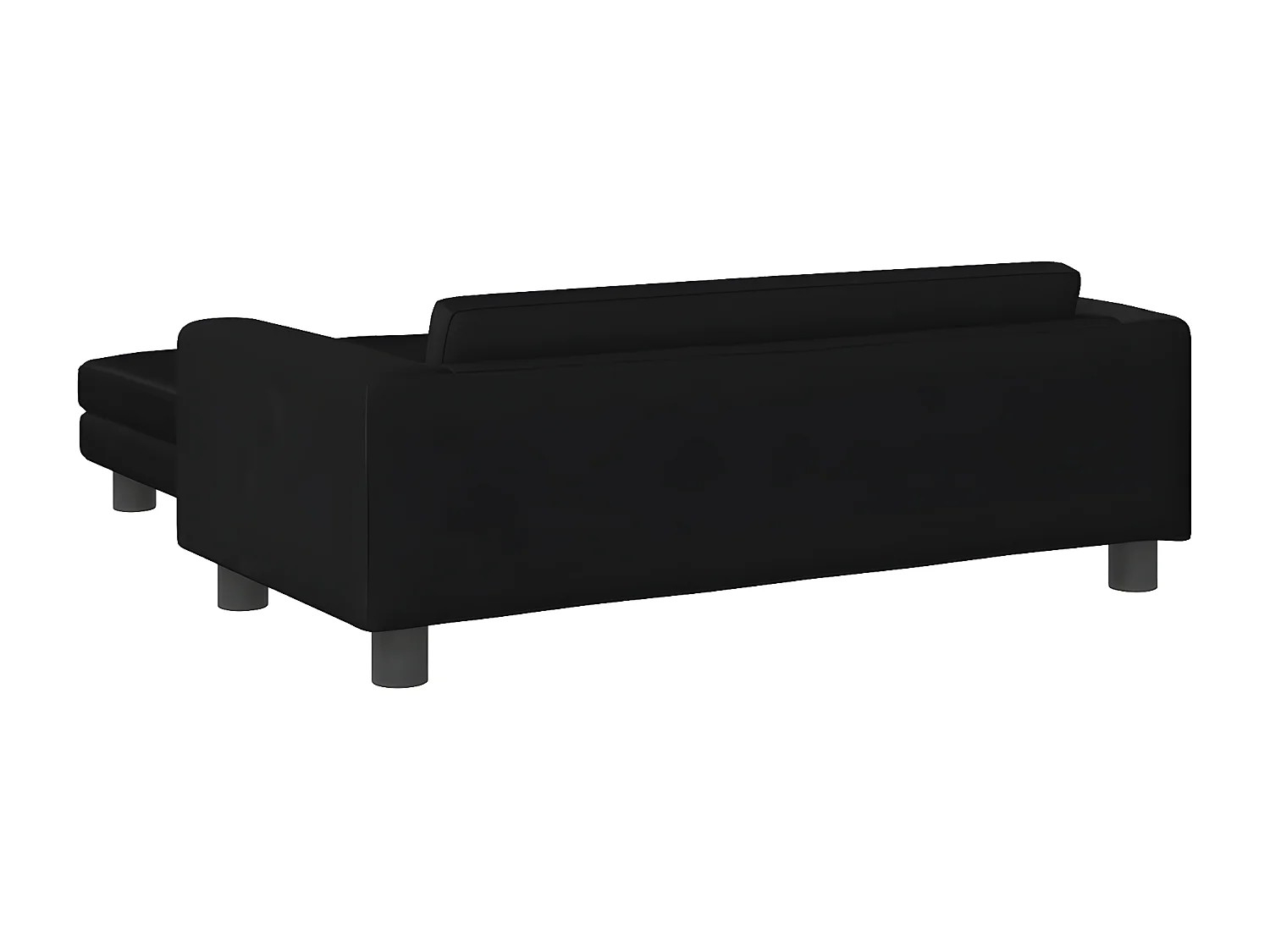 Cama para perros con extensión terciopelo negro 100x50x30 cm ES223864