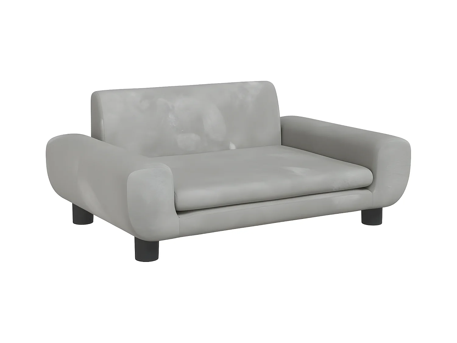 Canapé pour chien gris clair 70x45x33 cm velours RG3Q72862