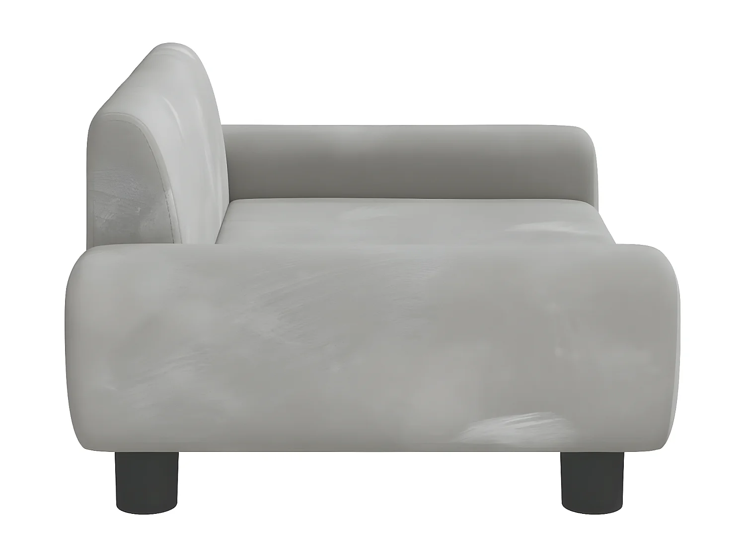 Canapé pour chien gris clair 70x45x33 cm velours RG3Q72862