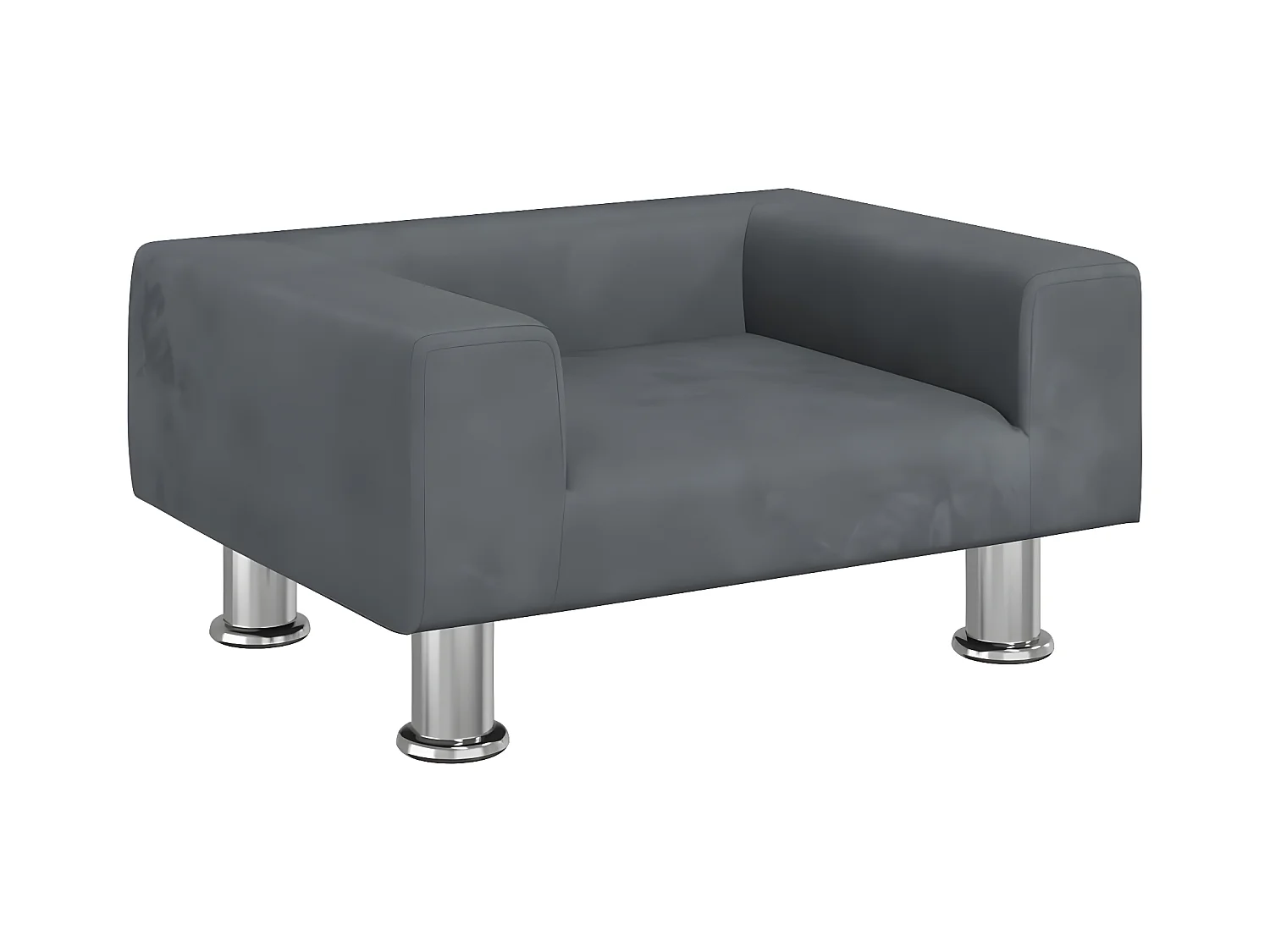Canapé pour chien gris foncé 50x40x26,5 cm velours RG3Q47098