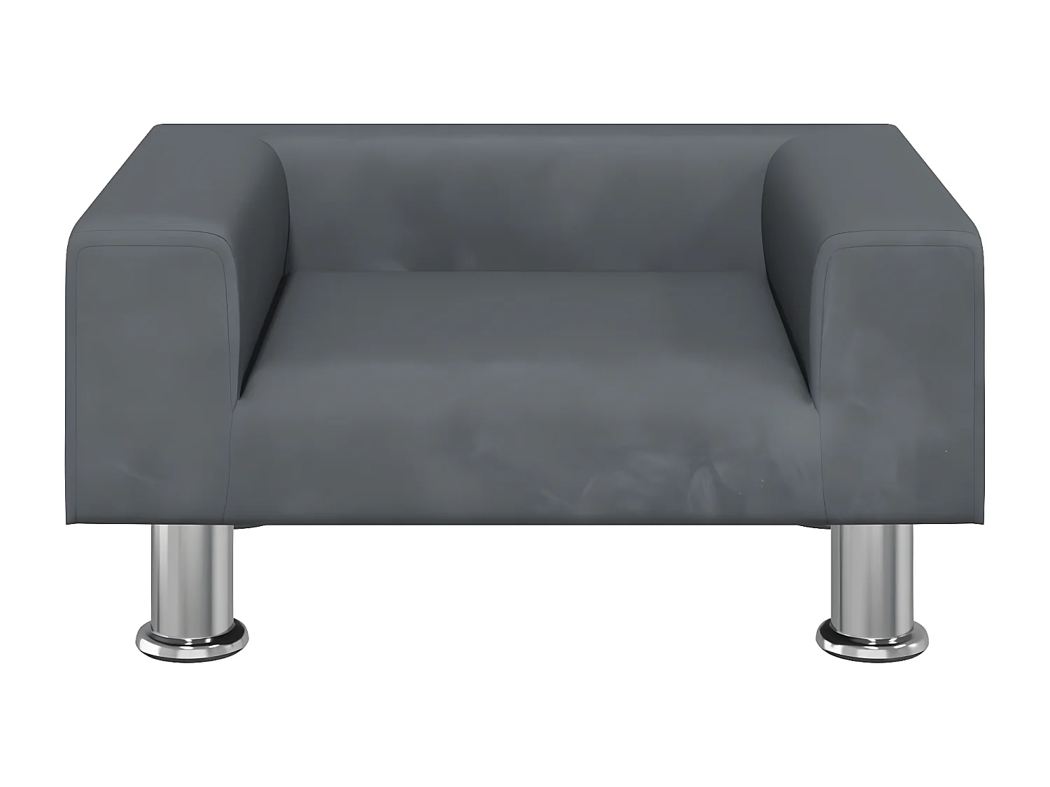 Cama para perros de terciopelo gris oscuro 50x40x26,5 cm ES932995