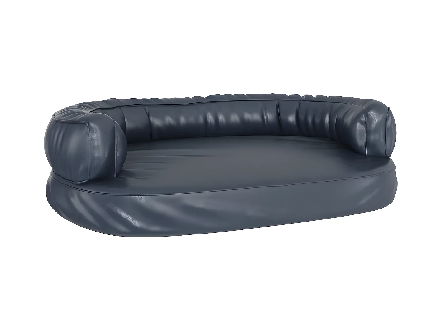 Canapé pour chien ergonomique Mousse Bleu foncé 88x65cm Similicuir RG3Q63243