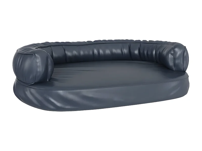 Cama p/ cães em espuma ergonómico 88x65cm couro artificial azul PT816971