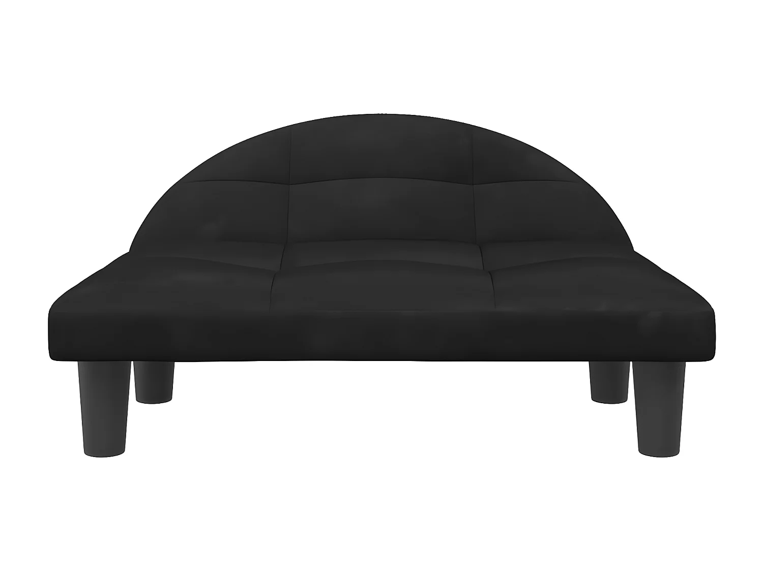 Cama para perros de terciopelo negra 70x52x30 cm ES420865