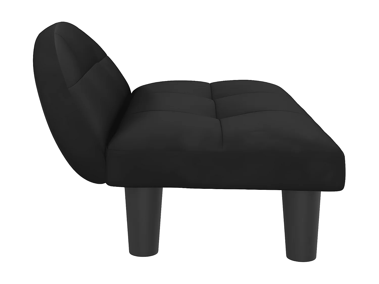 Cama para perros de terciopelo negra 70x52x30 cm ES420865