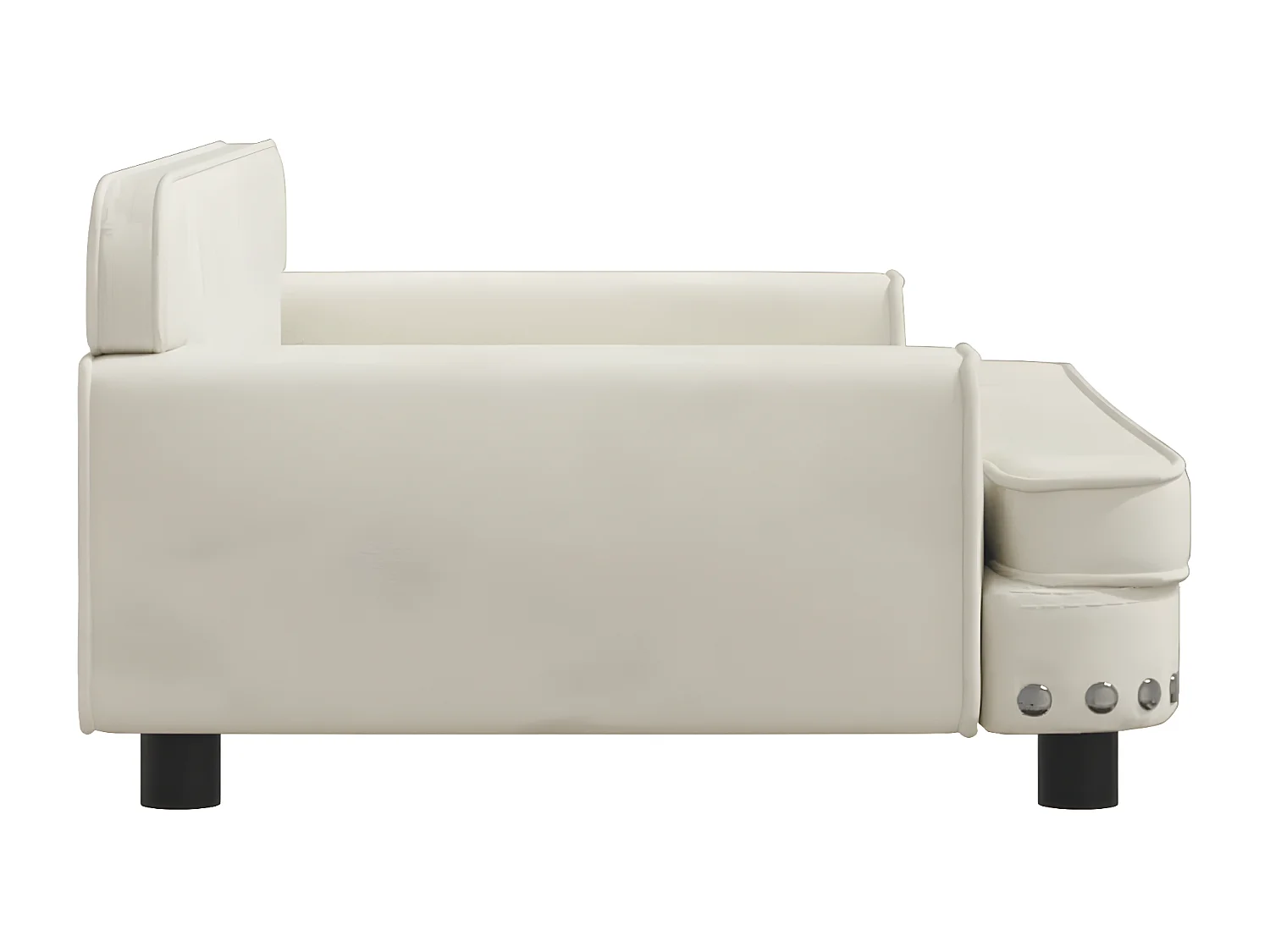 Cama para cães 90x53x30 cm veludo cor creme PT275927