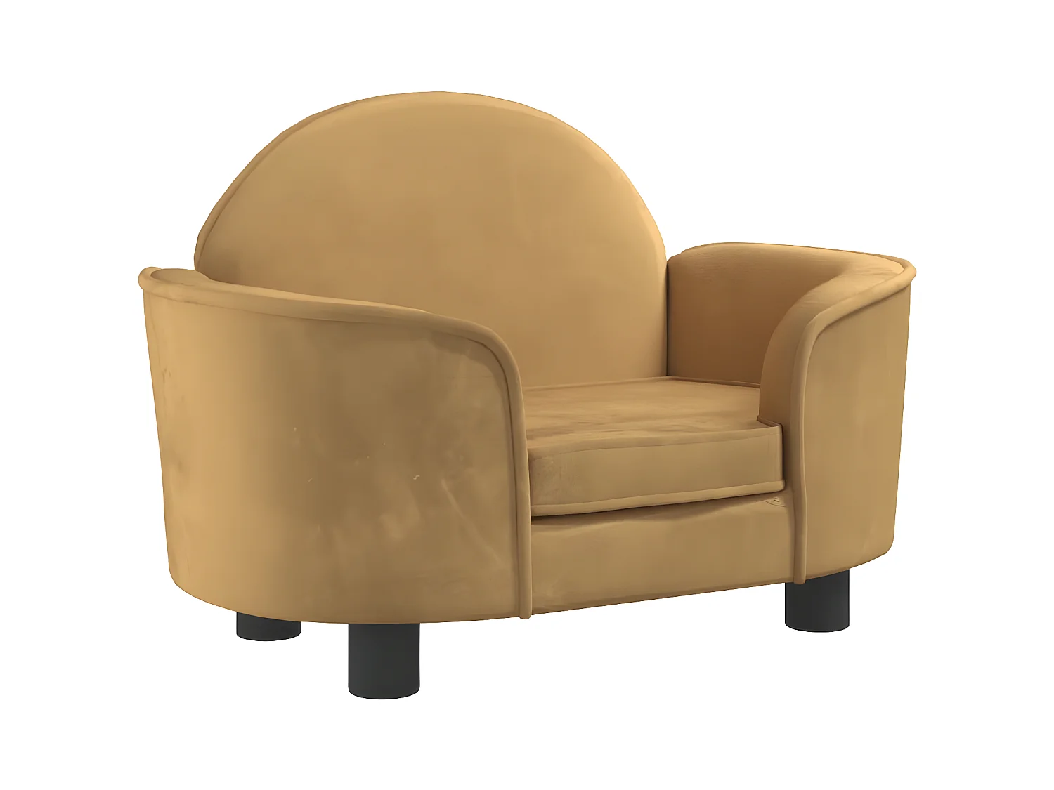 Canapé pour chien marron 66x40x45 cm velours RG3Q76133