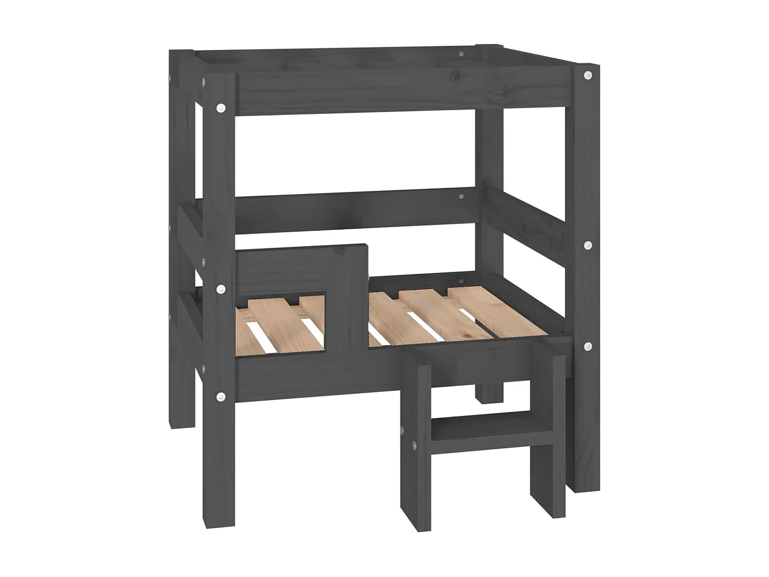 Canapé pour chien Gris 55,5x53,5x60 cm Bois de pin solide RG3Q68105