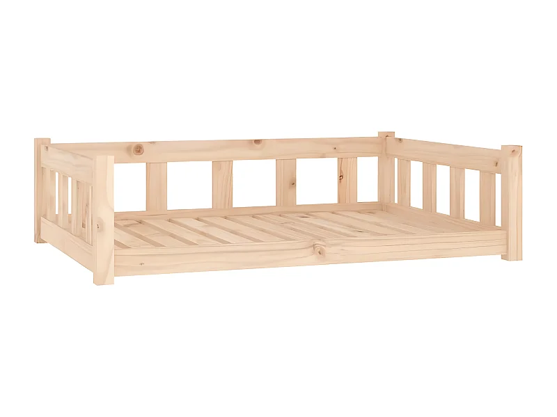 Cama para cães 105,5x75,5x28 cm madeira de pinho maciça PT648902