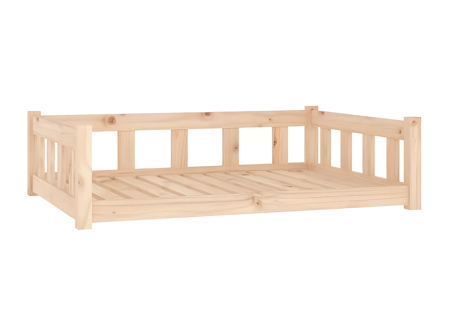 Canapé pour chien 105,5x75,5x28 cm bois de pin solide RG3Q36922