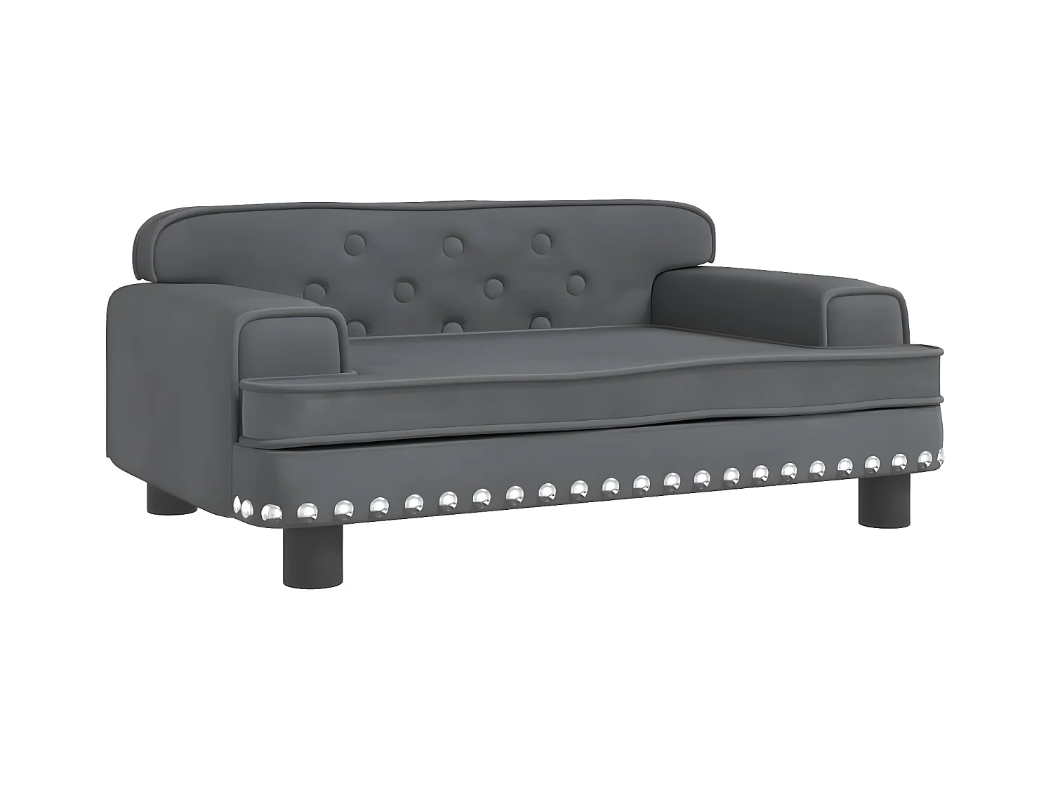 Canapé pour chien gris foncé 70x45x30 cm velours RG3Q47218