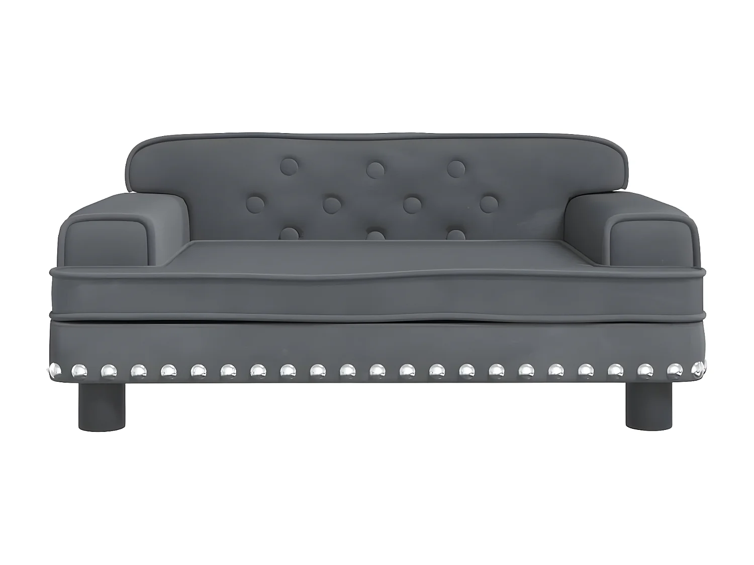 Cama para cães 70x45x30 cm veludo cinzento-escuro PT856126