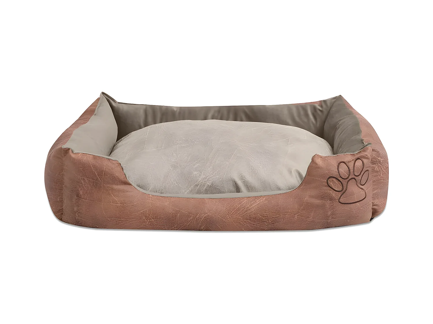 Canapé pour chiens avec coussin Cuir artificiel PU Taille L Beige RG3Q33800