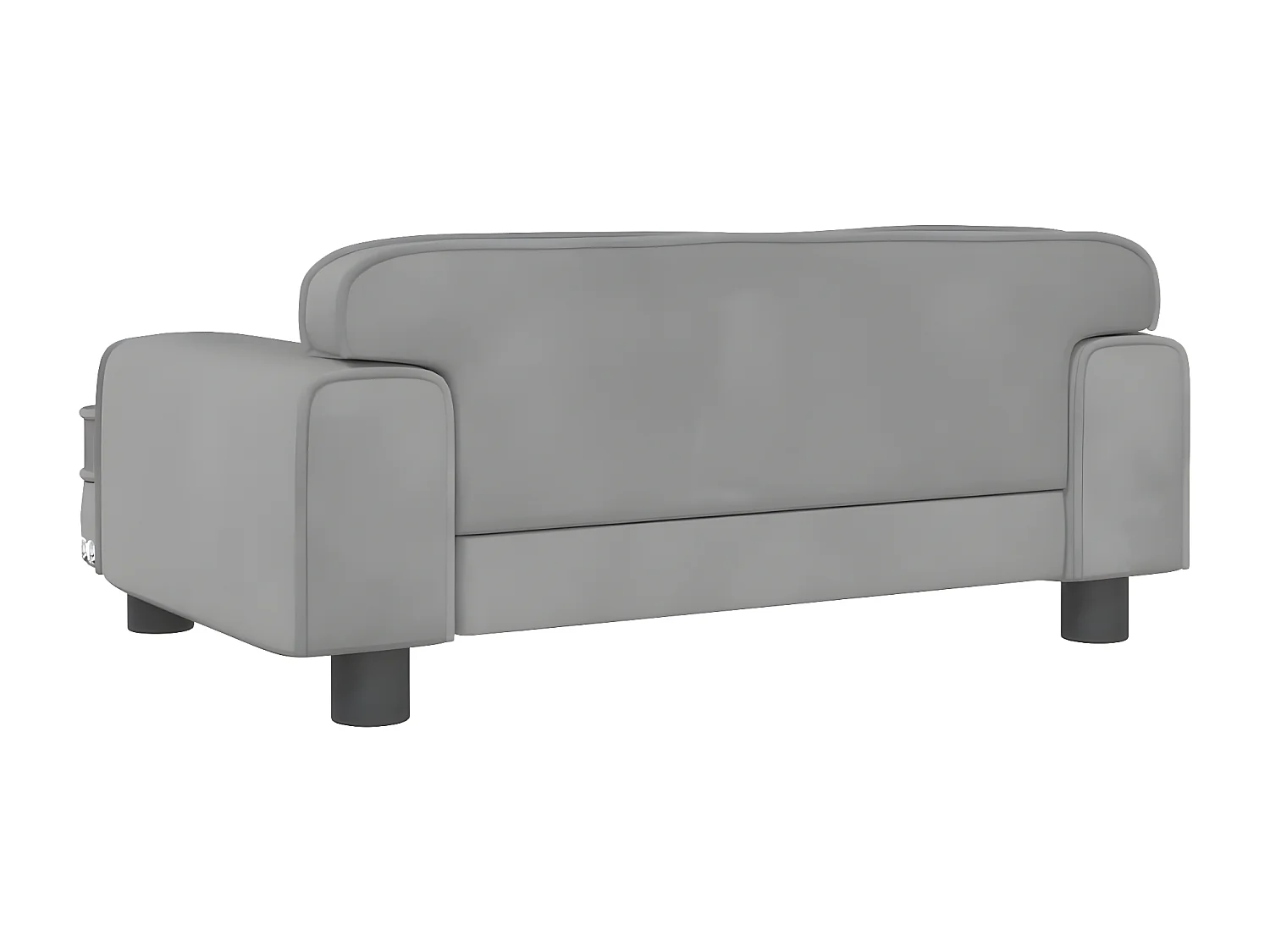 Cama para perros de terciopelo gris claro 70x45x30 cm ES490509