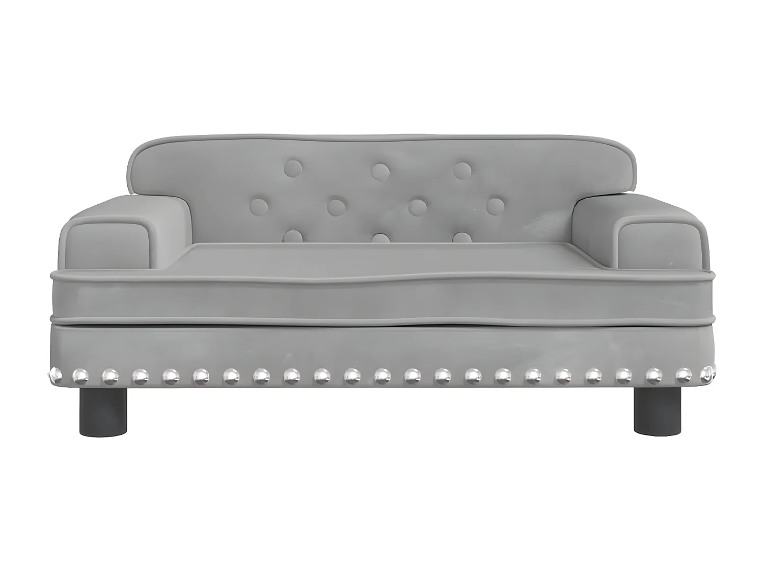 Canapé pour chien gris clair 70x45x30 cm velours RG3Q82228