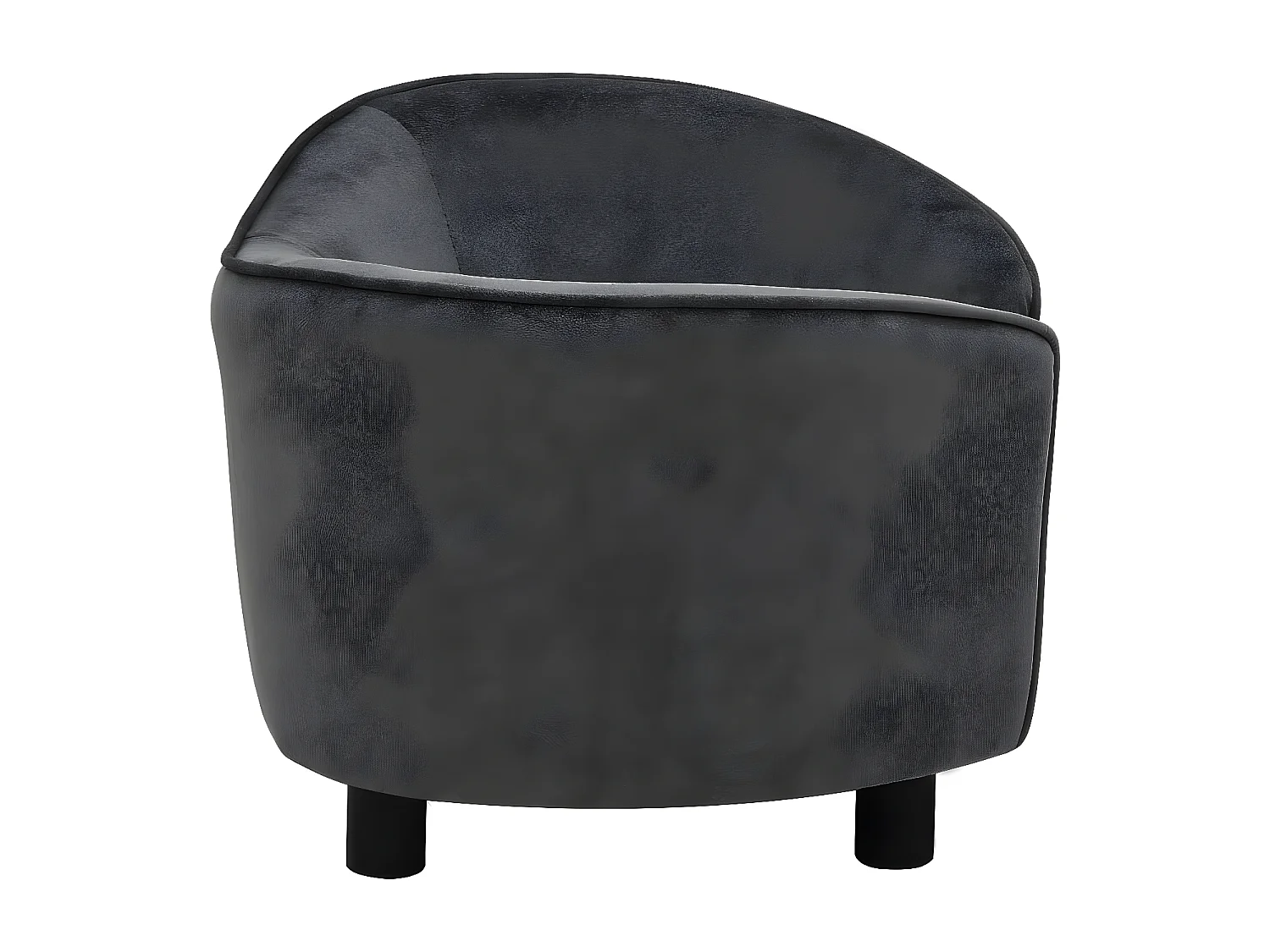 Sofá para cães 69x49x40 cm pelúcia cinzento-escuro PT518079