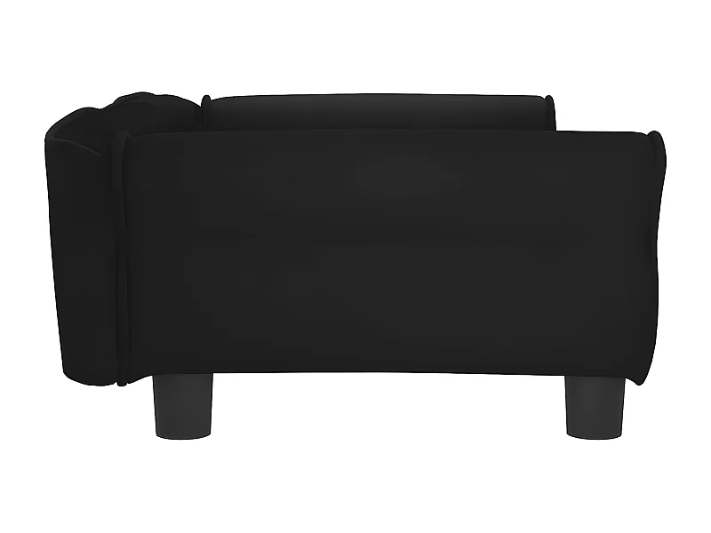 Cama para cães 95x55x30 cm veludo preto PT602343