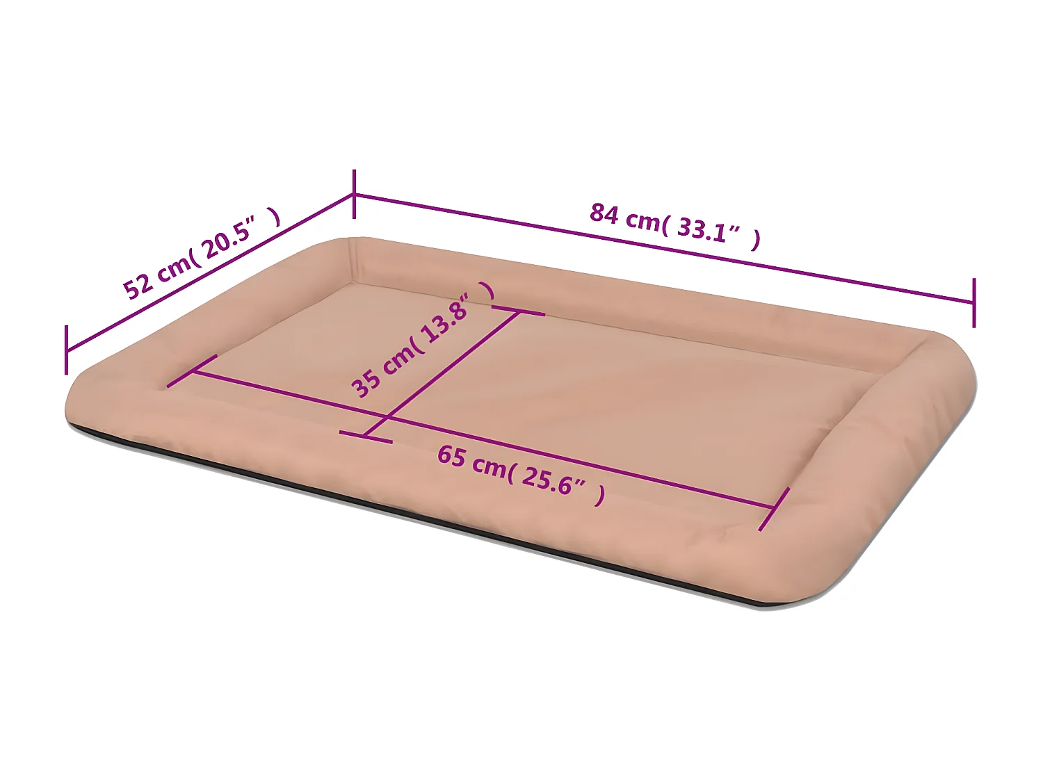 Colchón para perro tamaño XL beige ES834008