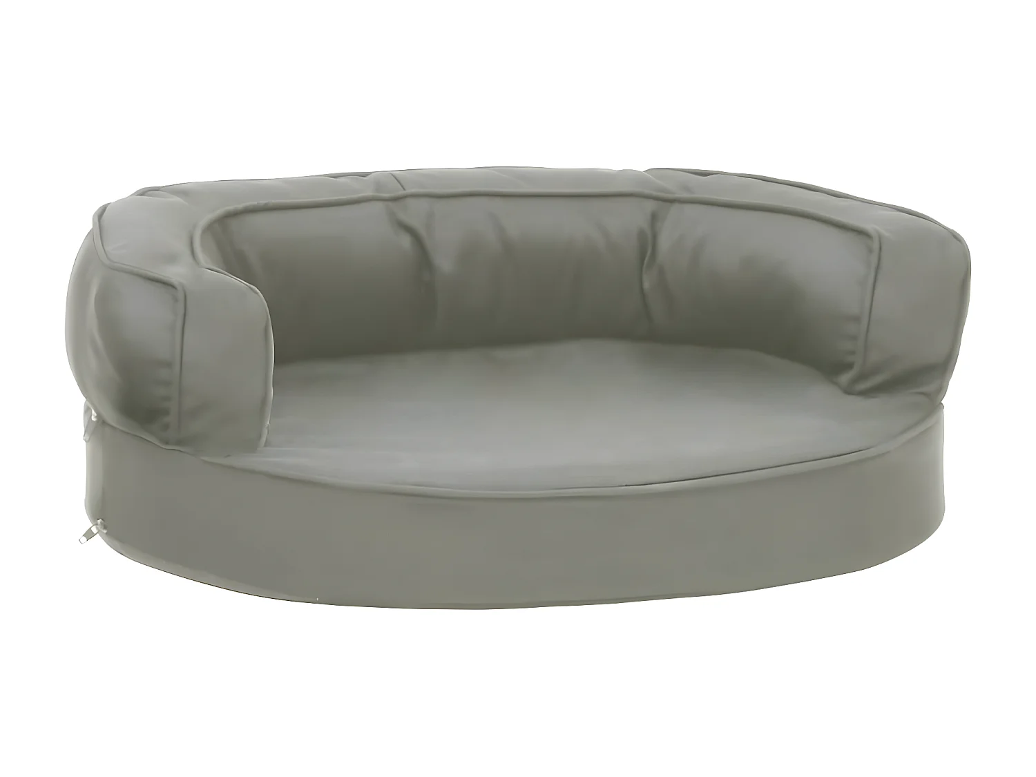 Colchón para cama de perro ergonómico aspecto lino gris 60x42cm ES101749