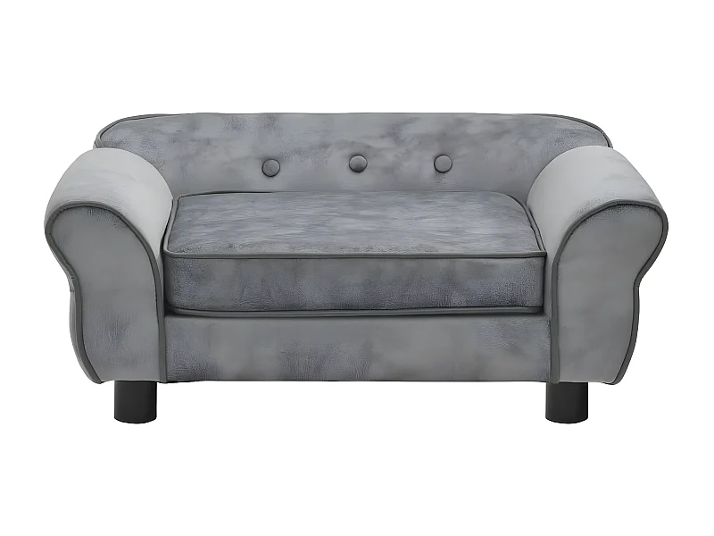 Canapé pour chien Gris 72x45x30 cm Peluche RG3Q38779