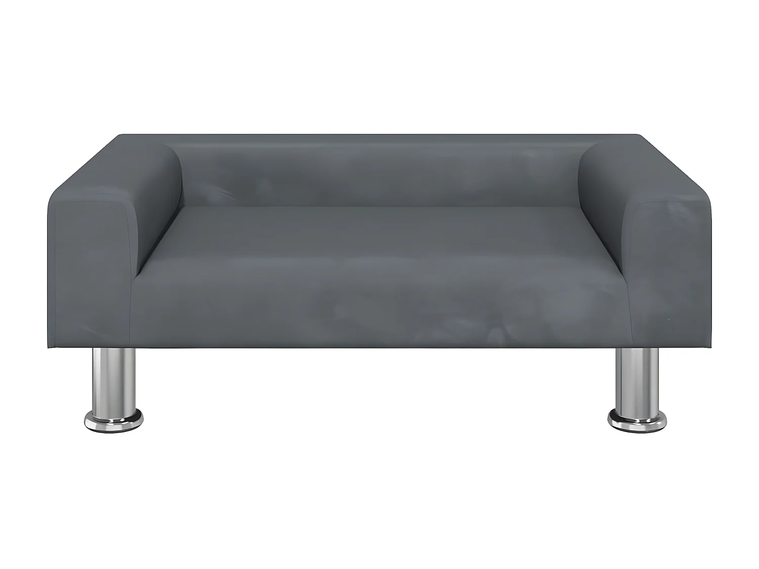 Cama para perros de terciopelo gris oscuro 70x45x26,5 cm ES949979