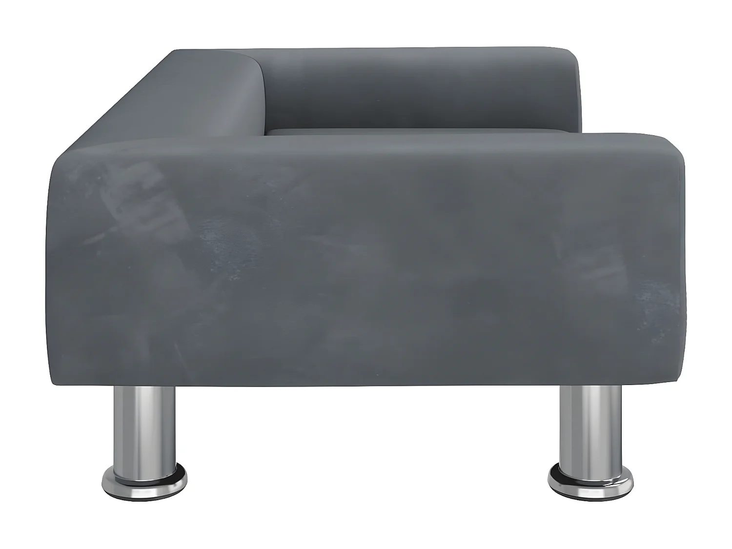 Cama para perros de terciopelo gris oscuro 70x45x26,5 cm ES949979