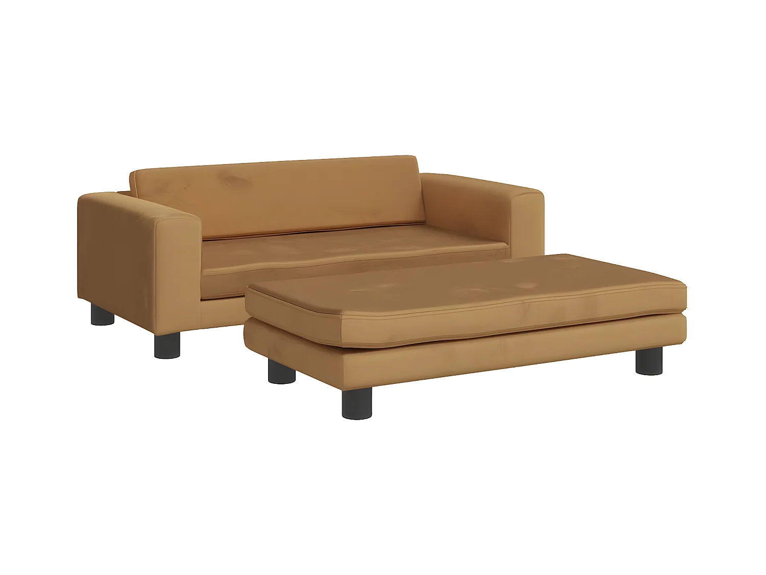 Canapé pour chien avec extension marron 100x50x30 cm velours RG3Q71826