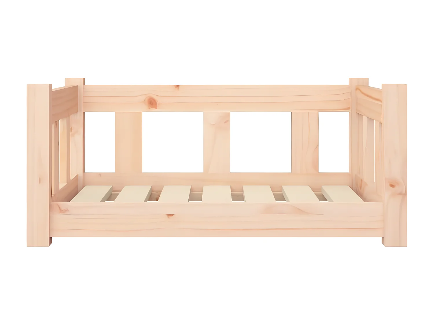 Cama para perros madera maciza de pino 65,5x50,5x28 cm ES776464