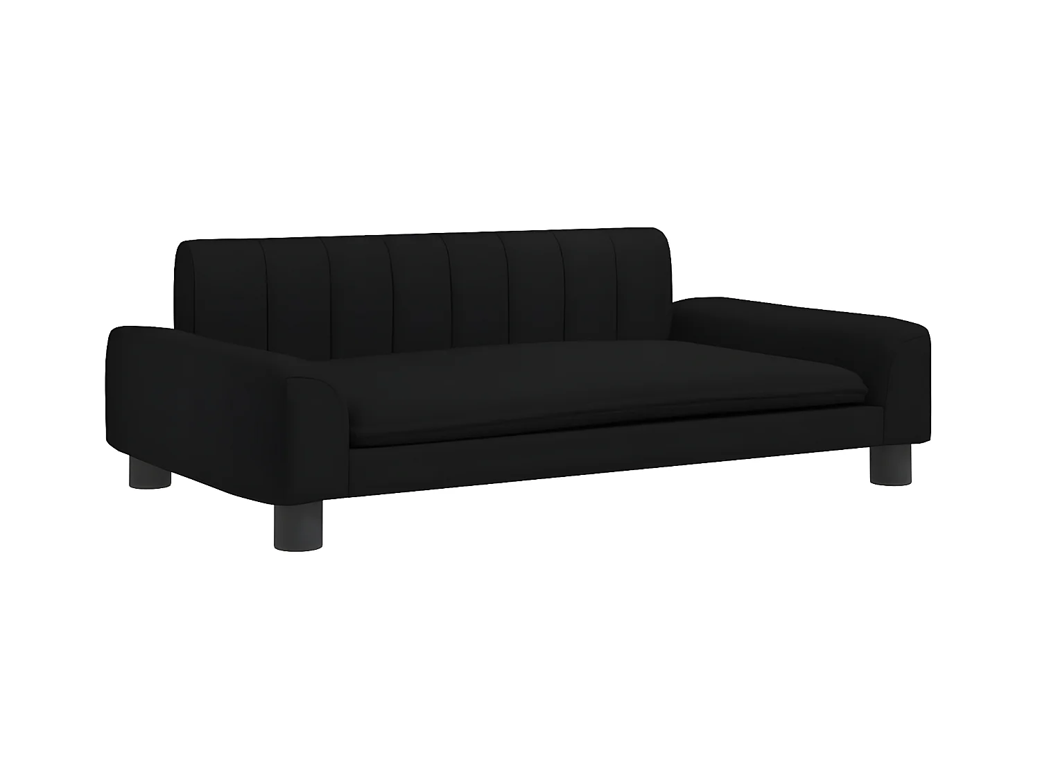 Canapé pour chien noir 90x53x30 cm tissu RG3Q47005