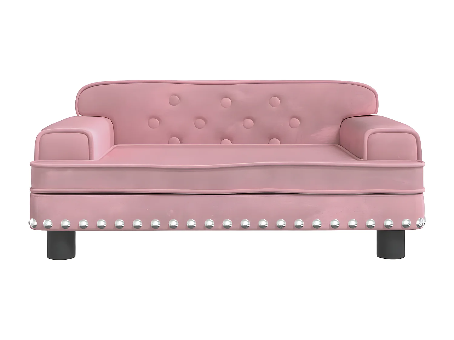 Canapé pour chien rose 70x45x30 cm velours RG3Q24473