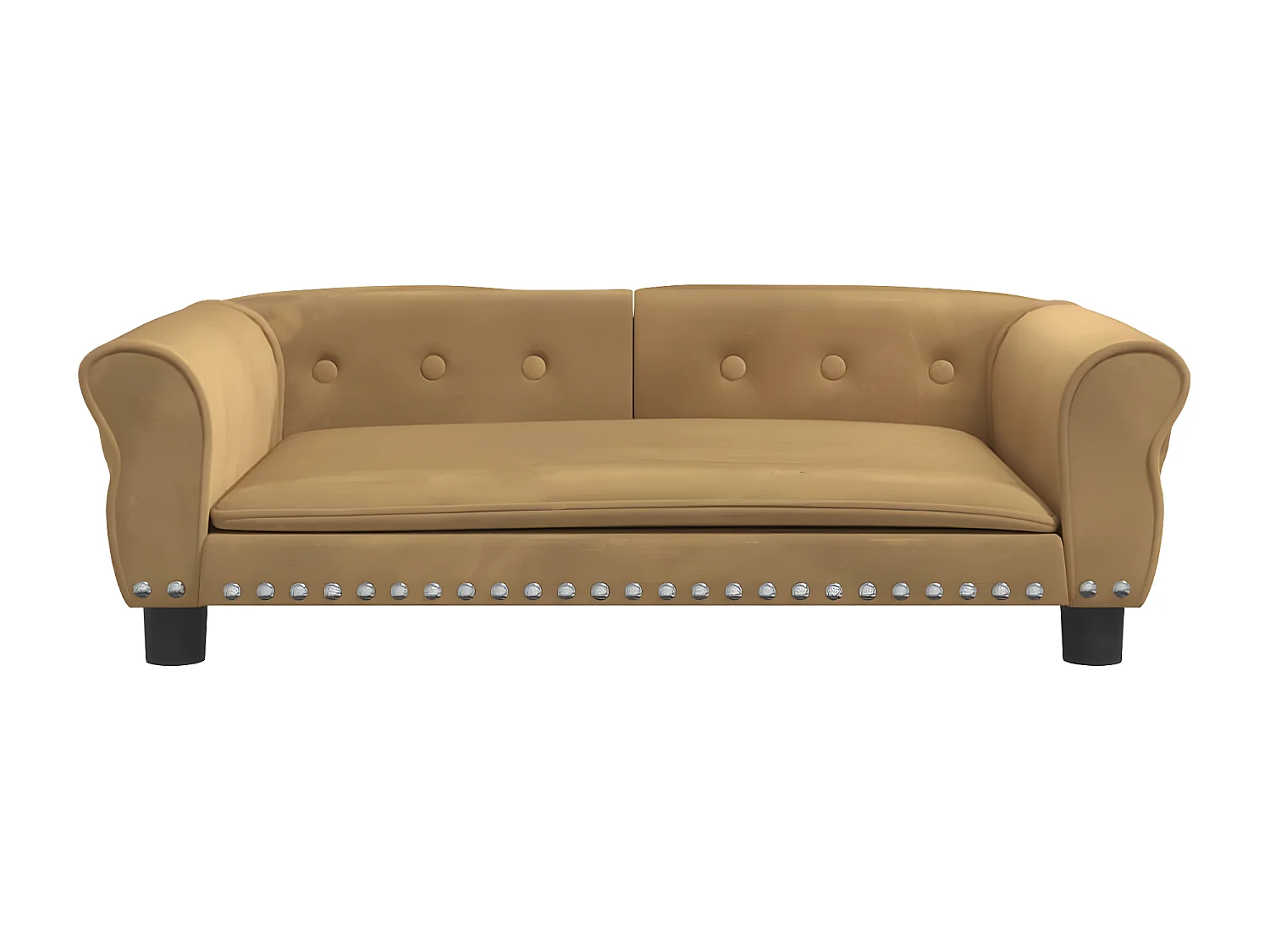 Cama para cães 95x55x30 cm veludo castanho PT216813