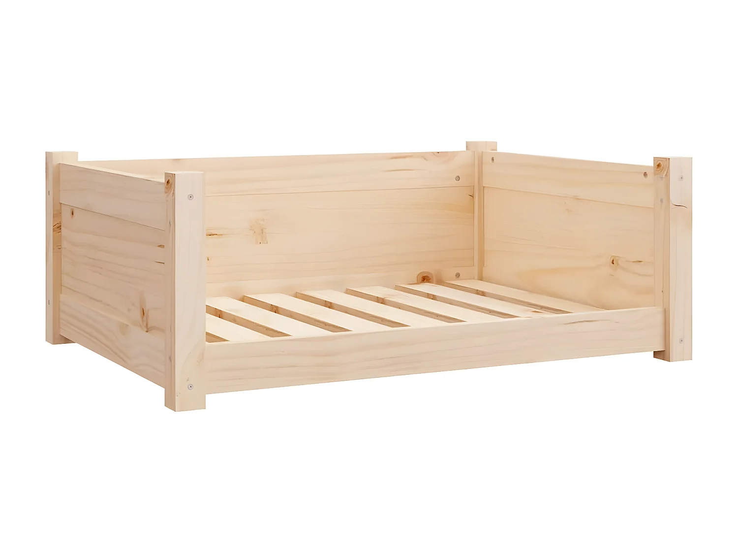 Canapé pour chien 75,5x55,5x28 cm Bois massif de pin RG3Q16789