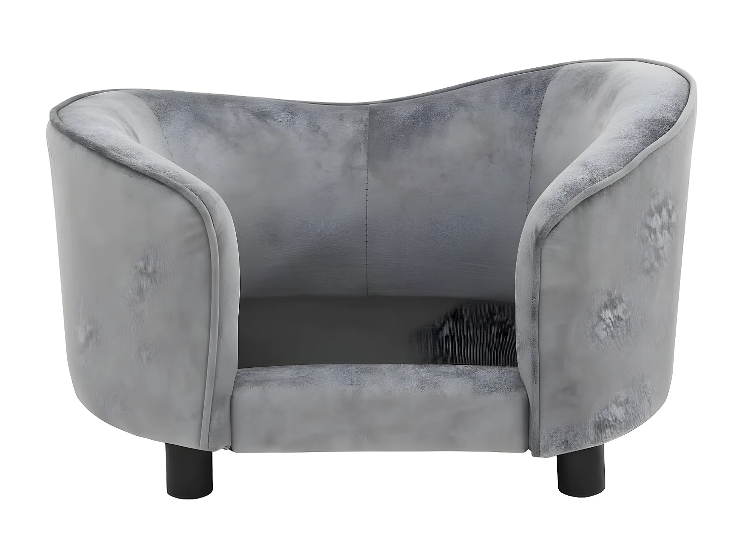 Sofá para cães 69x49x40 cm pelúcia cinzento PT382645