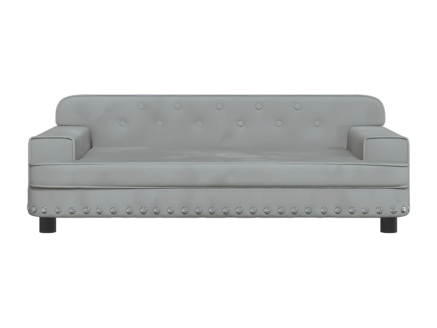 Cama para cães 90x53x30 cm veludo cinzento-claro PT203995